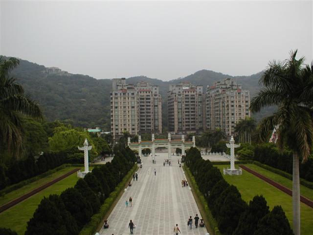 The view from the National Palace Museum car park
